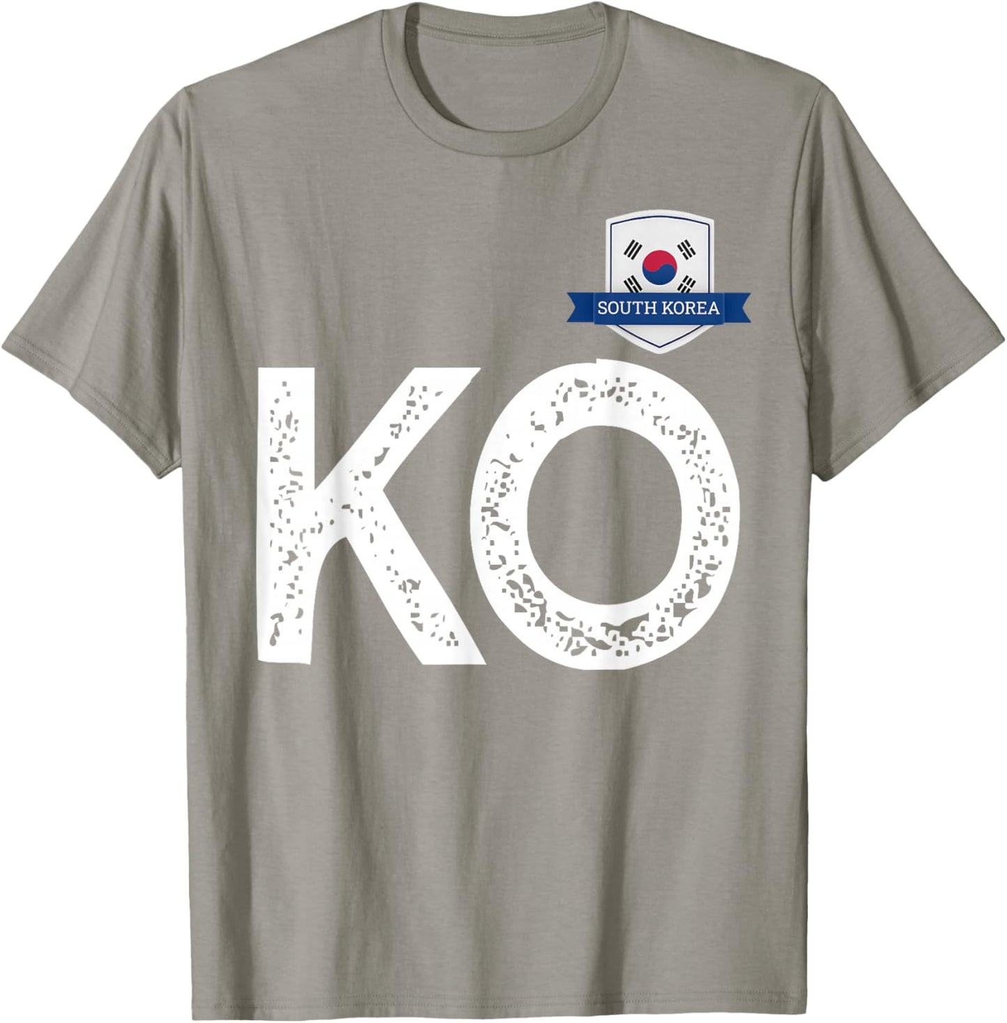 South Korea Human-Flag Letter KO South Korea T-Shirt - T-Shirt | Sand