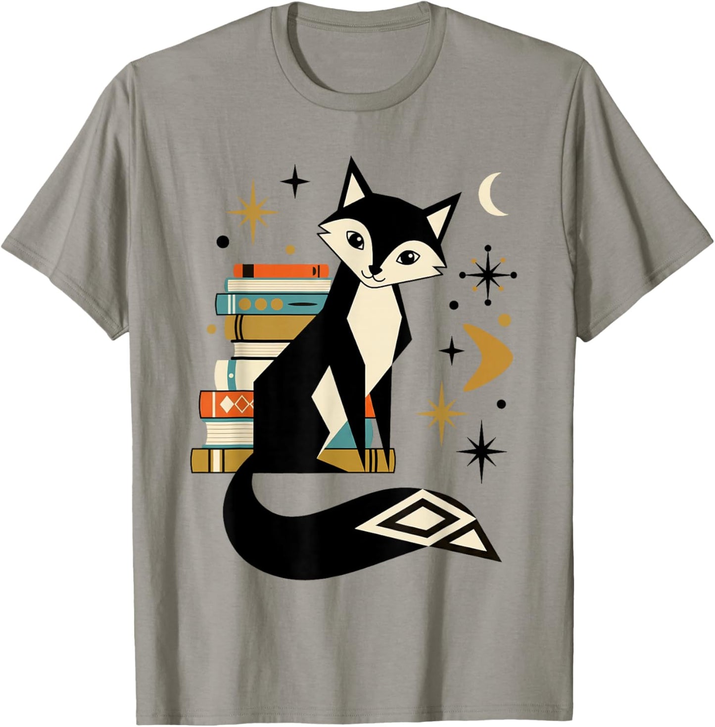 Vintage Retro Mid-Century Modern Look Fox 50s 60s Style T-Shirt - T-Shirt | Sand
