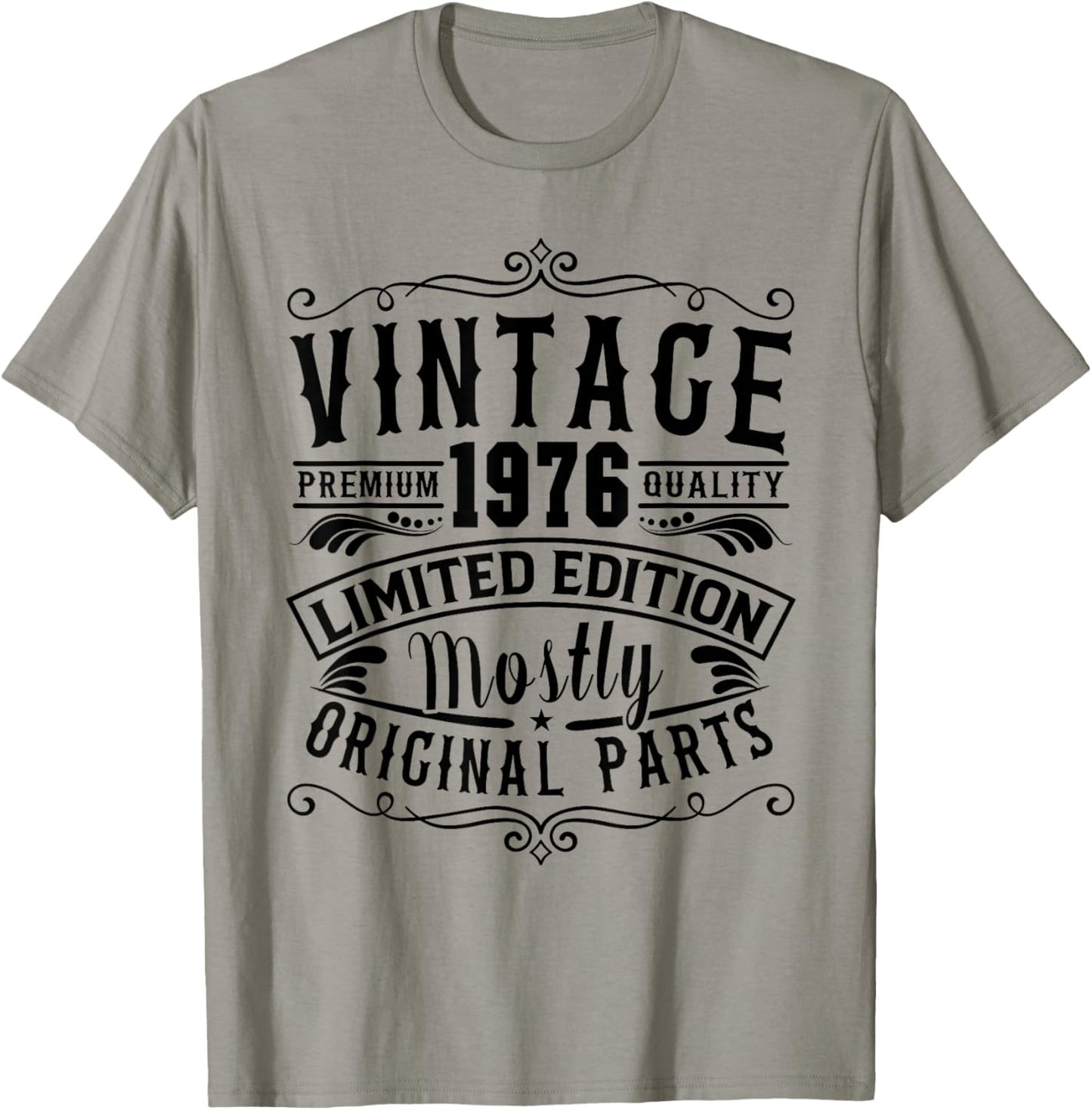Born in 1976 Birthday, Vintage Mostly Original Parts Funny T-Shirt - T-Shirt | Sand