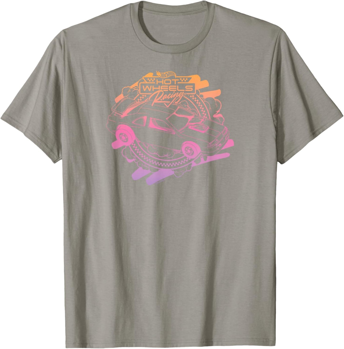 Hot Wheels - Racing Car Gradient Checked Circle T-Shirt - T-Shirt | Sand