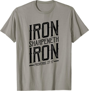 Iron Sharpeneth Iron, Proverbs 27:17, King James Bible, KJV T-Shirt - T-Shirt | Sand