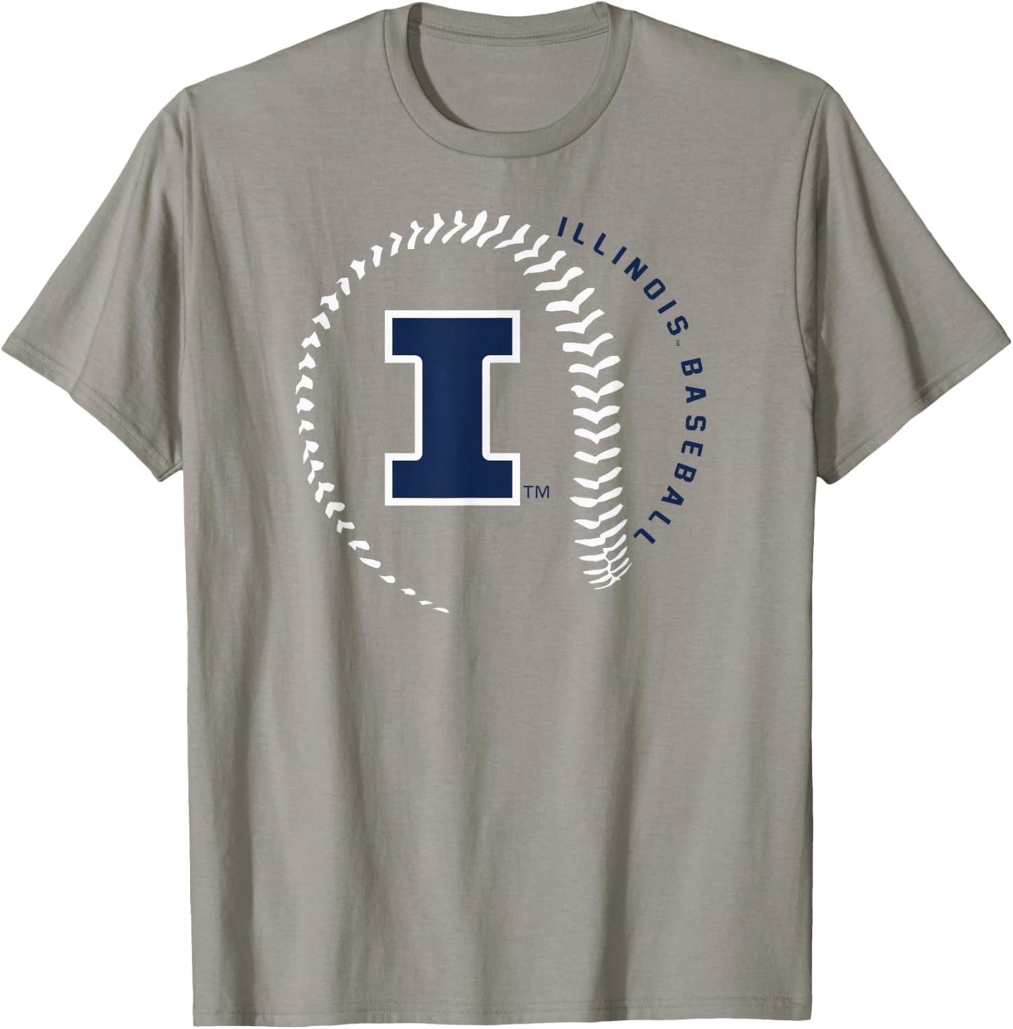 Illinois Fighting Illini Baseball Fastball Orange T-Shirt - T-Shirt | Sand