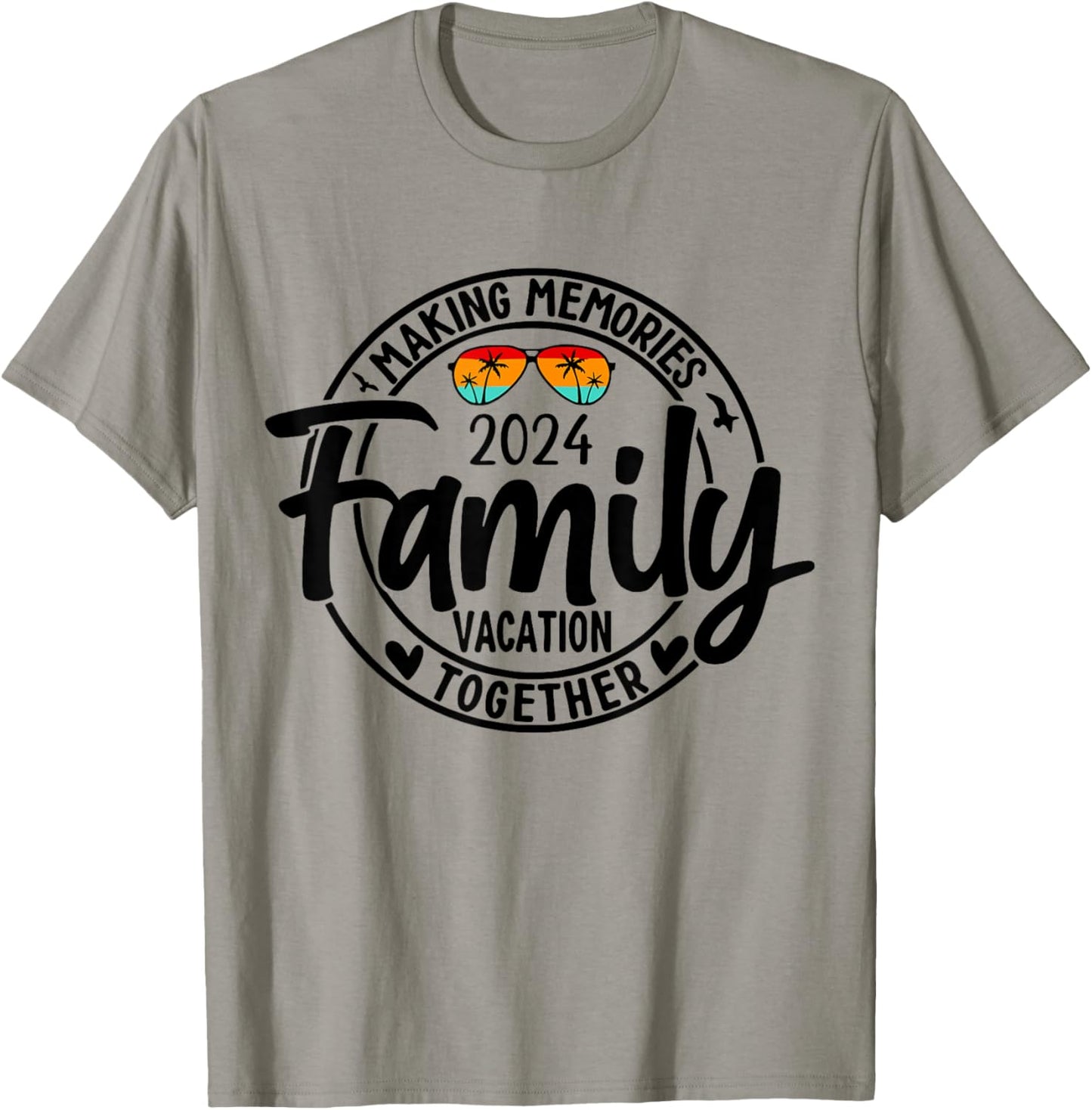 Family 2024 Vibes Family Reunion Vacation Making Memories T-Shirt - T-Shirt | Sand