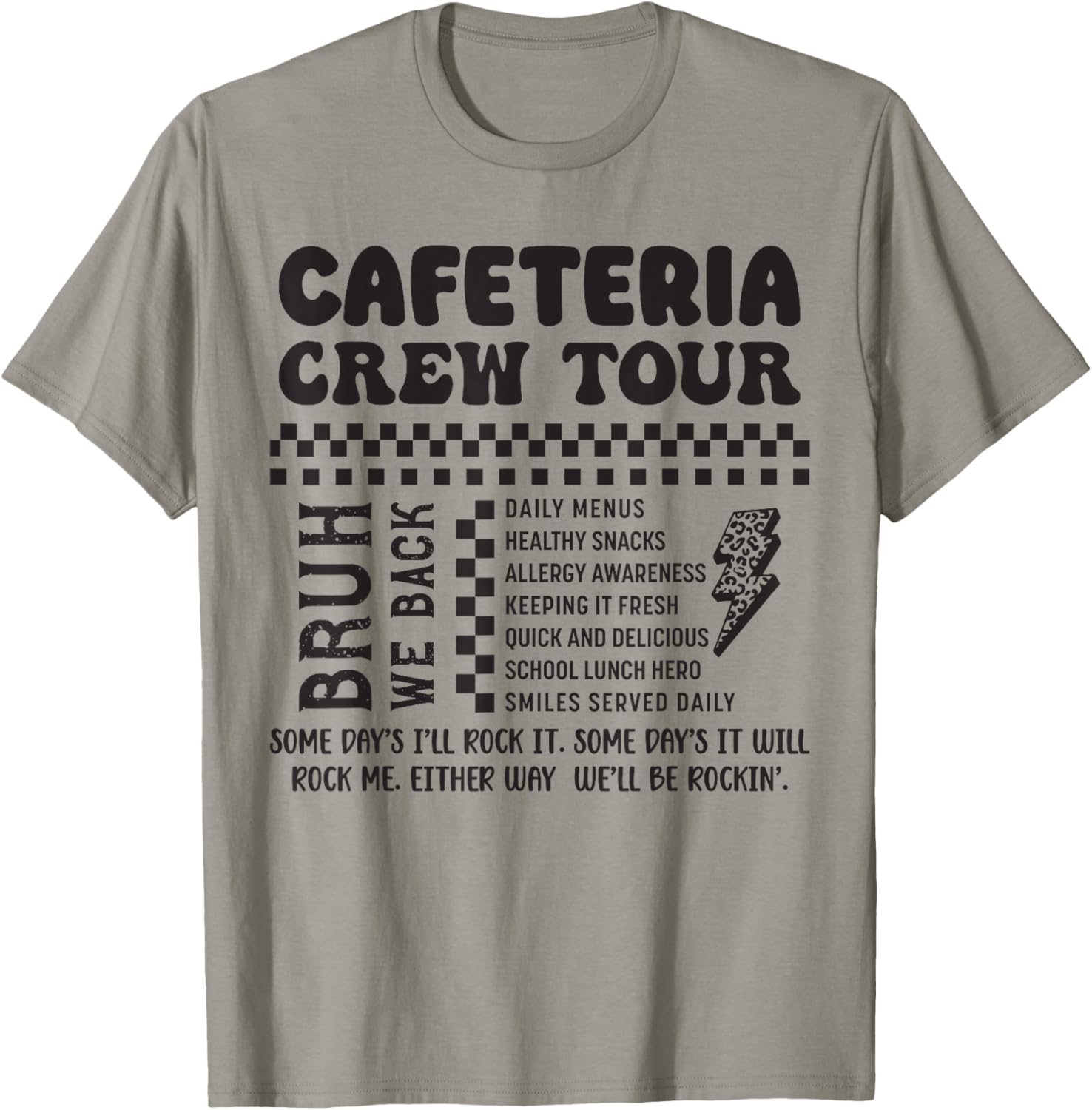 Cafeteria Crew Tour School Lunch Lady Cafeteria Worker T-Shirt - T-Shirt | Sand