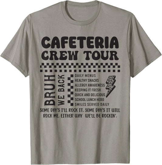 Cafeteria Crew Tour School Lunch Lady Cafeteria Worker T-Shirt - T-Shirt | Sand