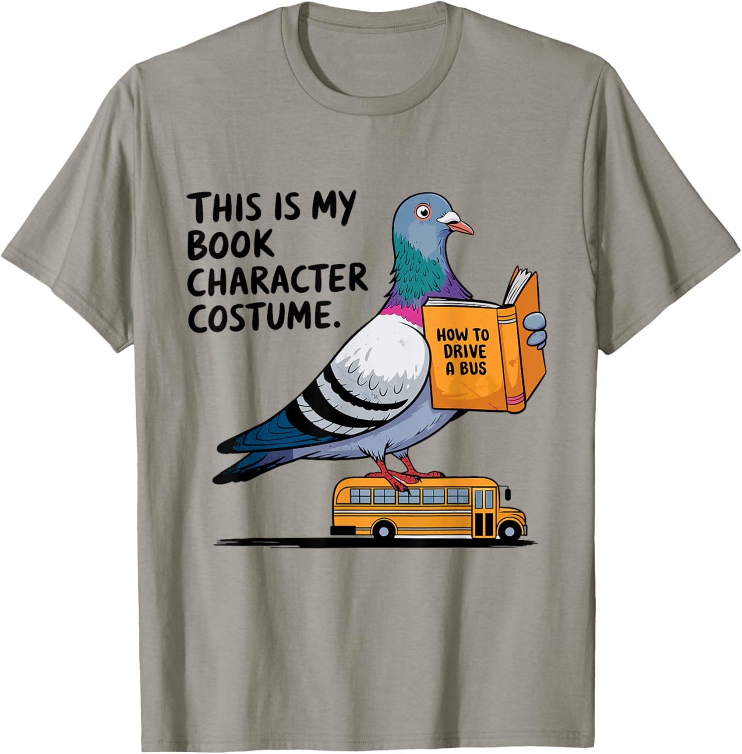This Is My Book Character Costume Funny Pigeon Kids Reading T-Shirt - T-Shirt | Sand
