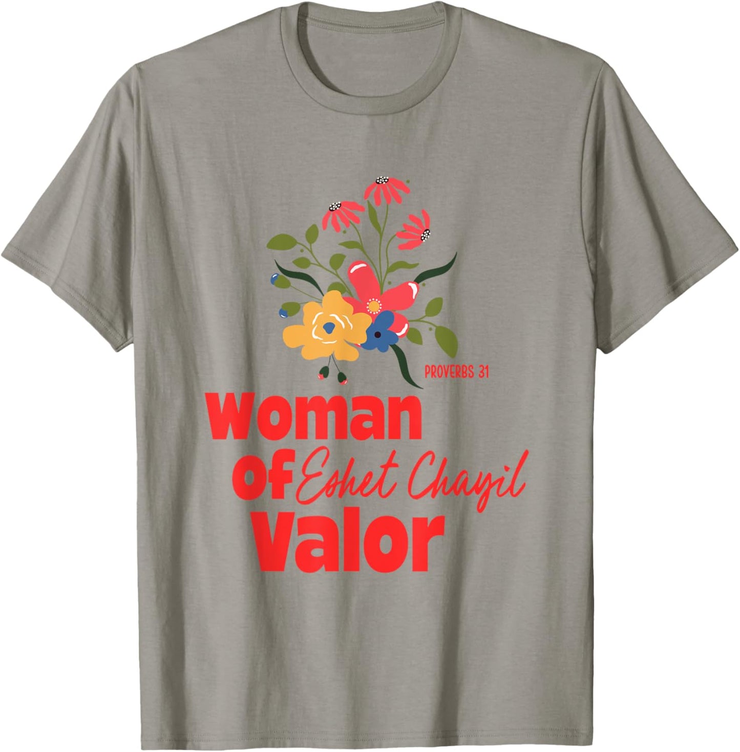 Valor and Virtue: Eshet Chayil T-Shirt - T-Shirt | Sand