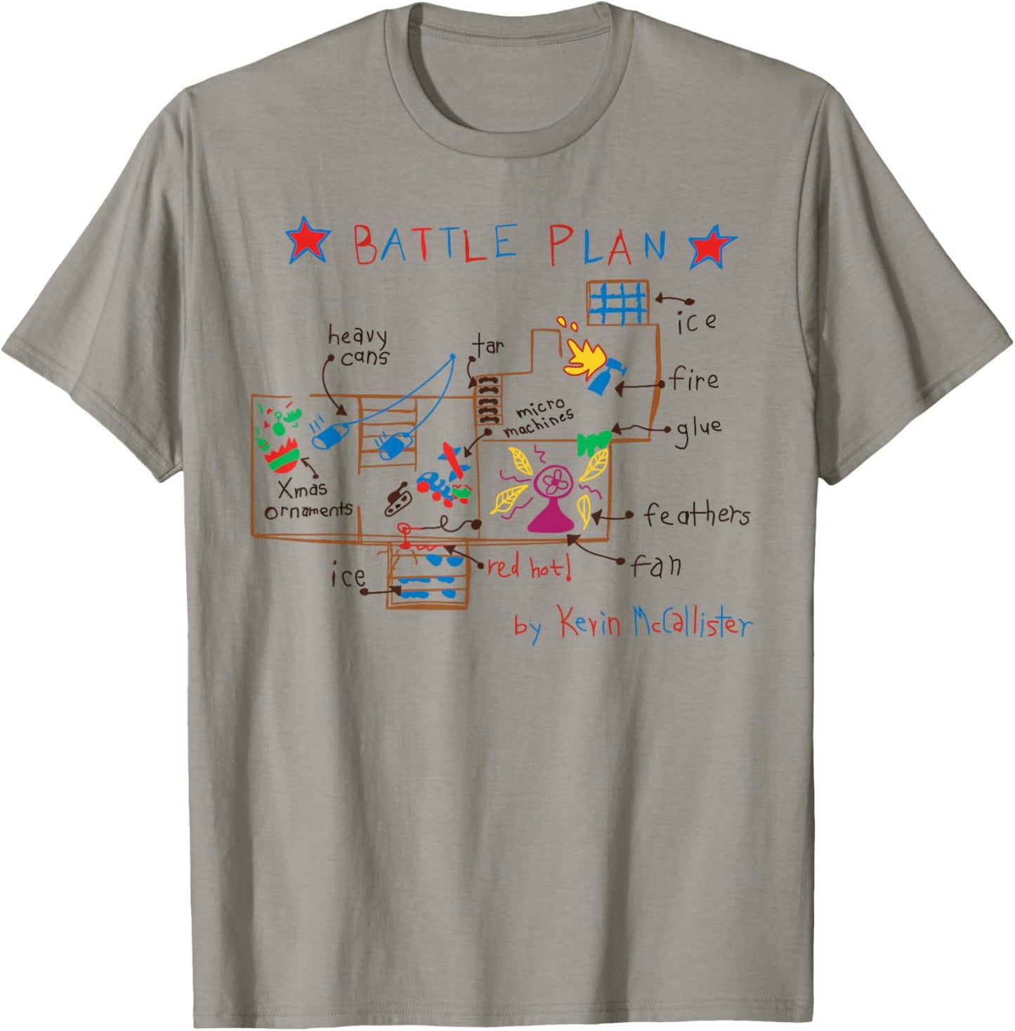 Funny Battle Plan Christmas Home Kids Hand Dawn Costumes T-Shirt - T-Shirt | Sand