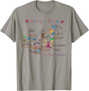 Funny Battle Plan Christmas Home Kids Hand Dawn Costumes T-Shirt - T-Shirt | Sand