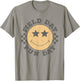 Field Day Fun Day 2025 Groovy Smile Face Checkered Students T-Shirt - T-Shirt | Sand