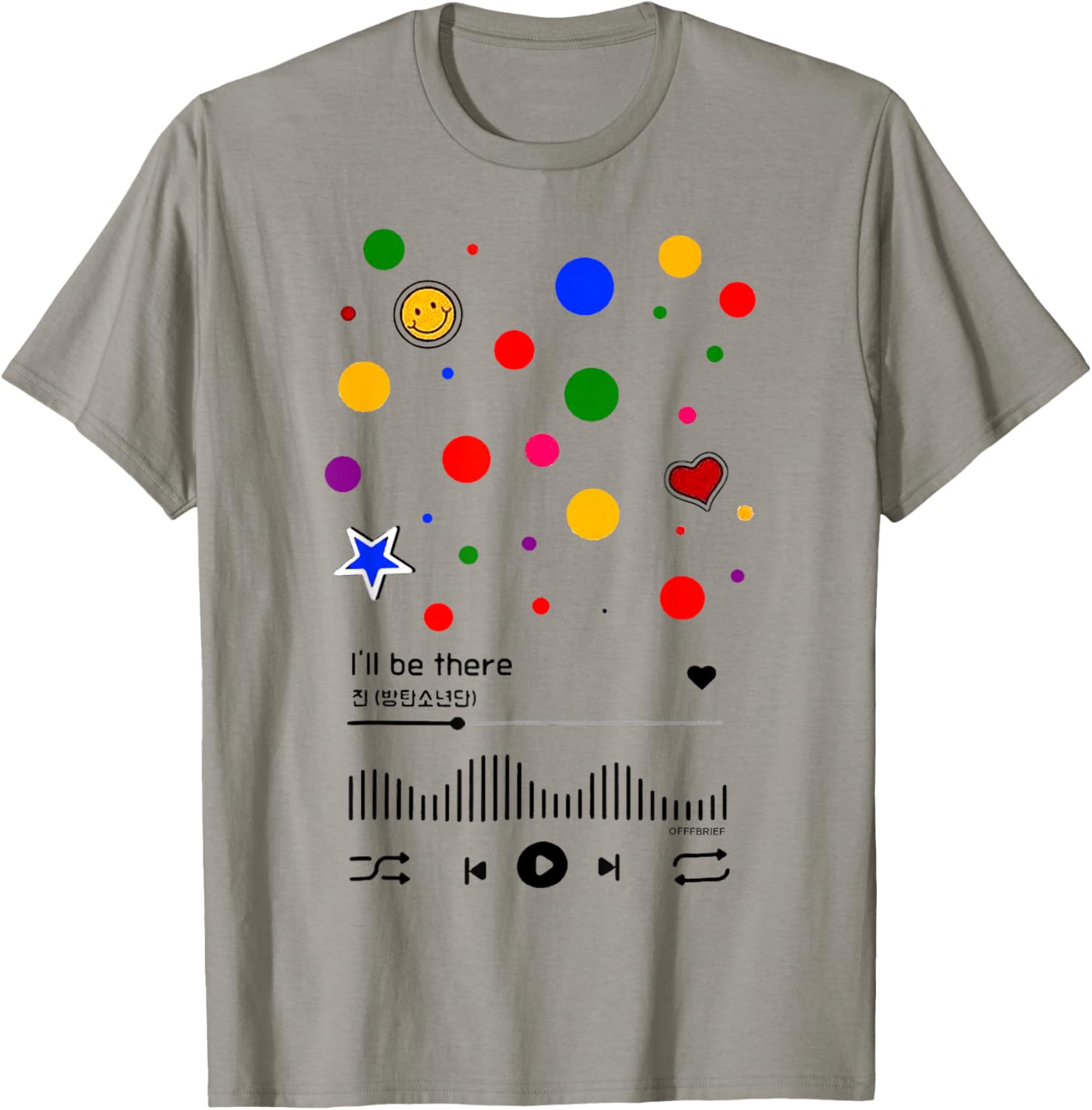 I'll be there Jin Happy T-Shirt - T-Shirt | Sand