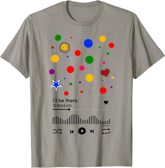 I'll be there Jin Happy T-Shirt - T-Shirt | Sand