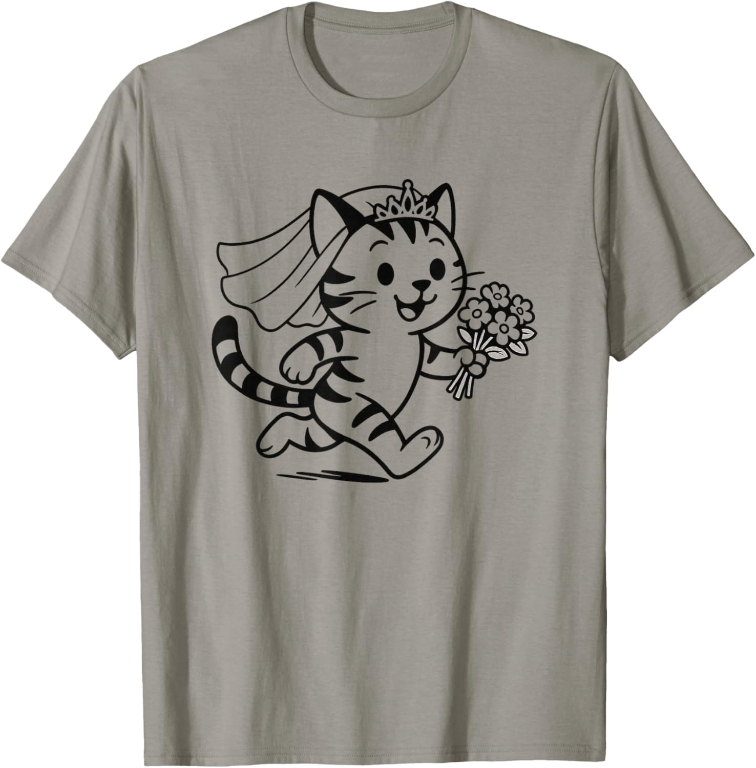 Mariée de Mariage Chat Mignon T-Shirt - T-Shirt | Sand