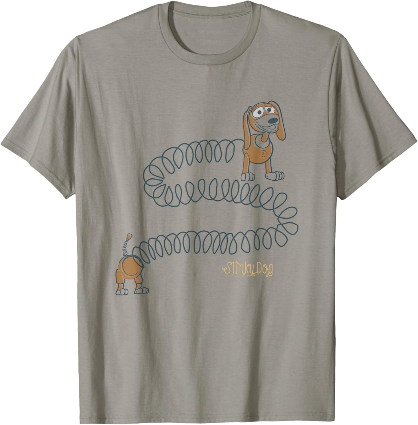 Disney Pixar Toy Story Slinky Dog Vintage Logo T-Shirt - T-Shirt | Sand