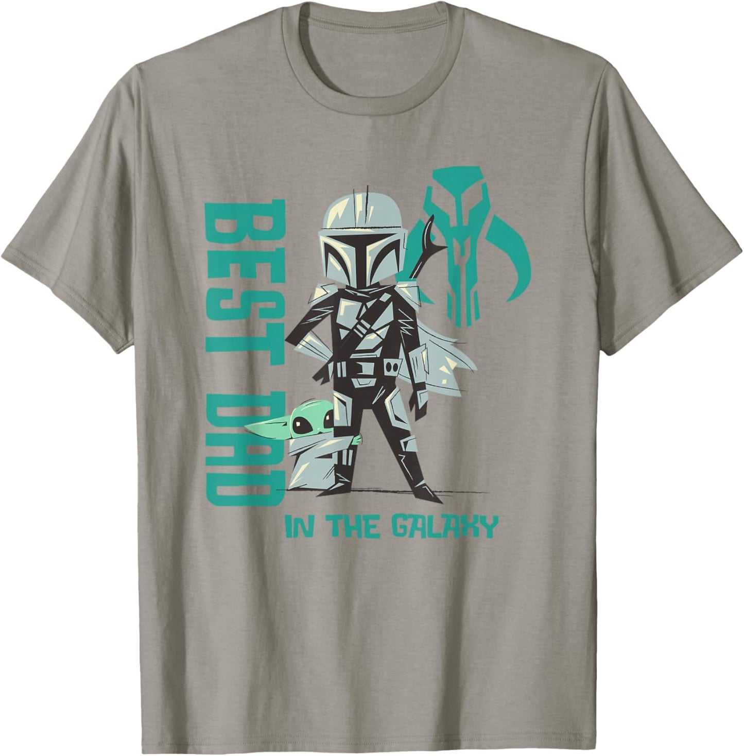 Star Wars The Mandalorian Father's Day Best Dad In Galaxy T-Shirt - T-Shirt | Sand
