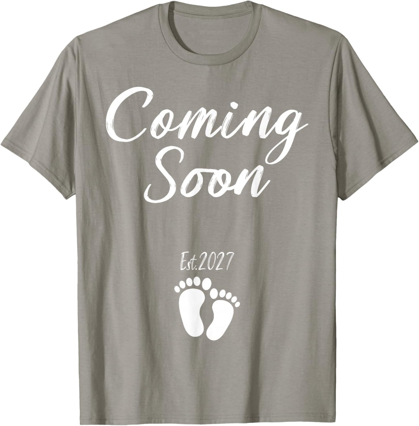Coming Soon 2027 Pregnancy Announcement Mother's Day T-Shirt - T-Shirt | Sand