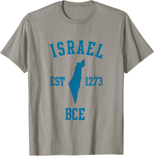 Israel EST 1273 BCE Jewish Pride Jerusalem Day T-Shirt - T-Shirt | Sand