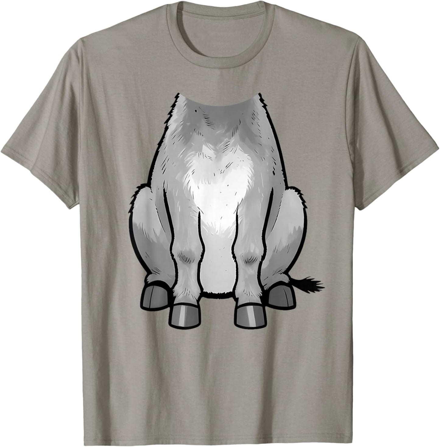 Donkey Costume Funny Animal Costume Farm Donkey Costume T-Shirt - T-Shirt | Sand