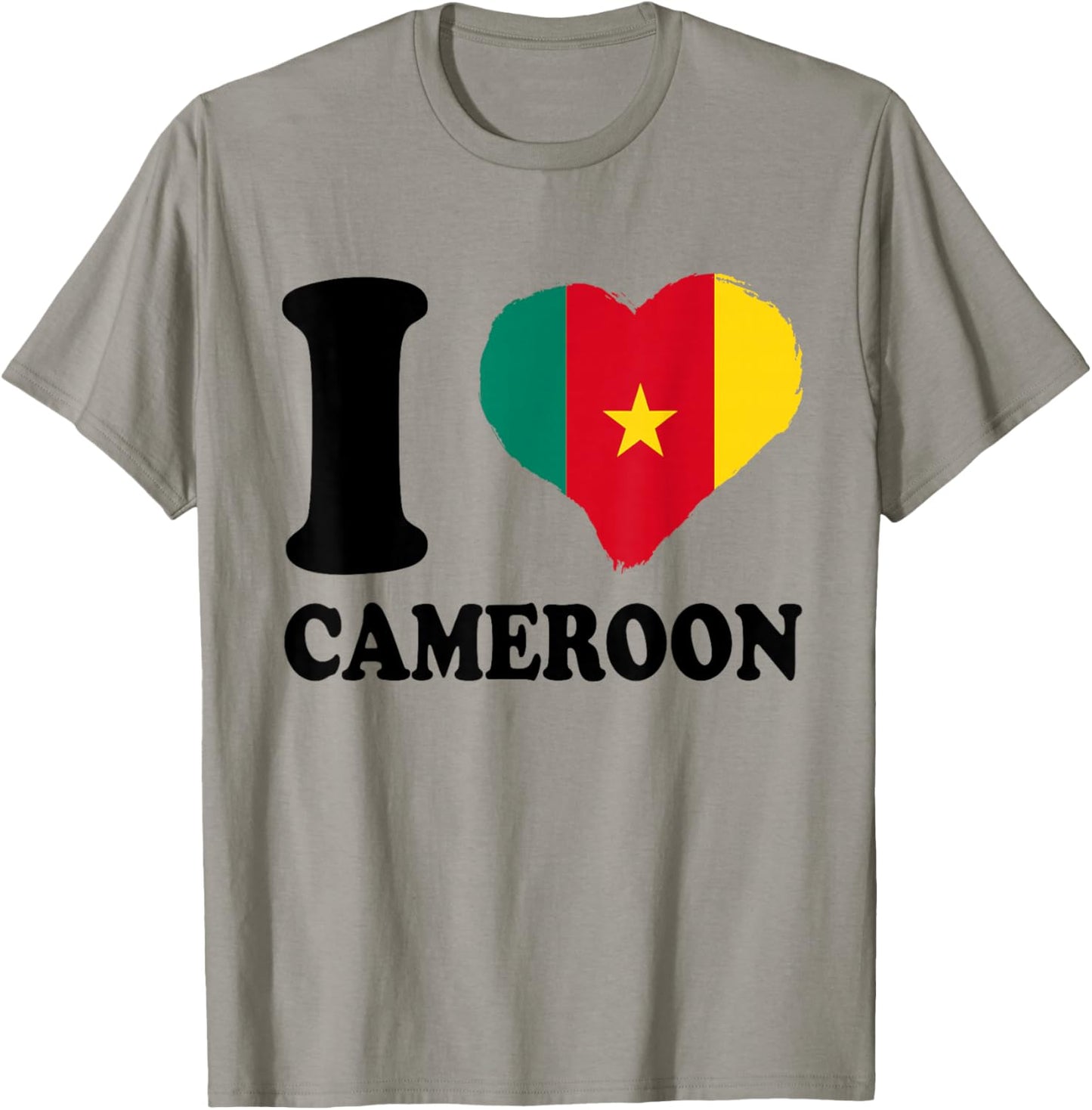 Cameroonian Flag I Love Cameroon Cameroonian Pride Heart T-Shirt - T-Shirt | Sand