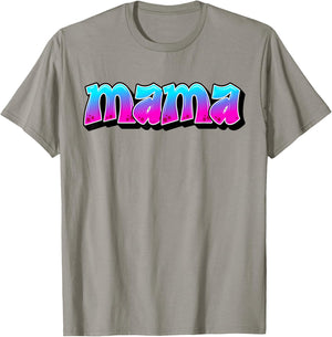 Mama Graffiti Personalized Name Blue Pink Women Girls T-Shirt - T-Shirt | Sand