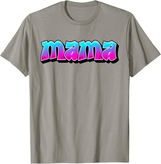 Mama Graffiti Personalized Name Blue Pink Women Girls T-Shirt - T-Shirt | Sand
