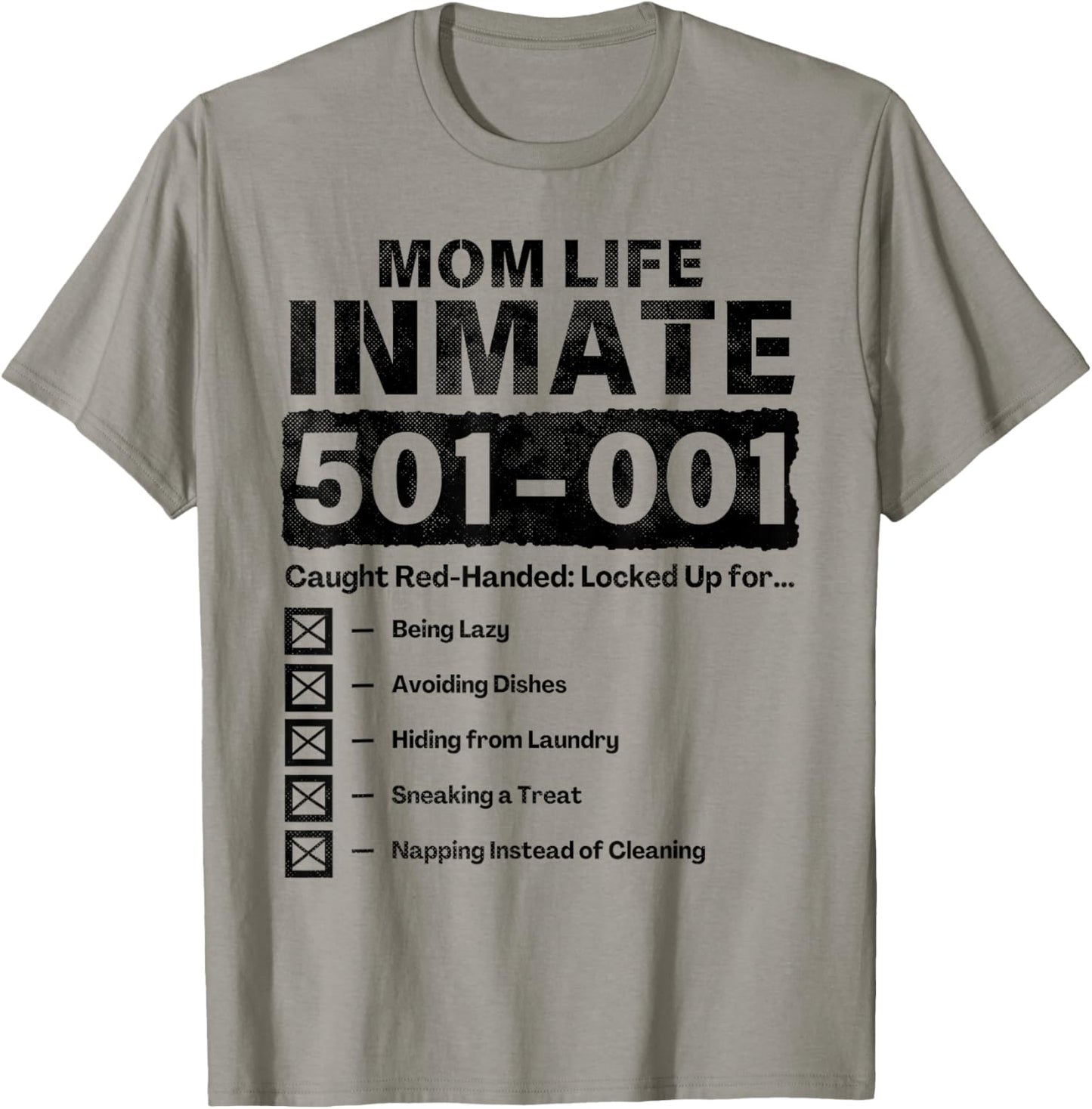 Mom Life Inmate Funny Matching Halloween Costume T-Shirt - T-Shirt | Sand