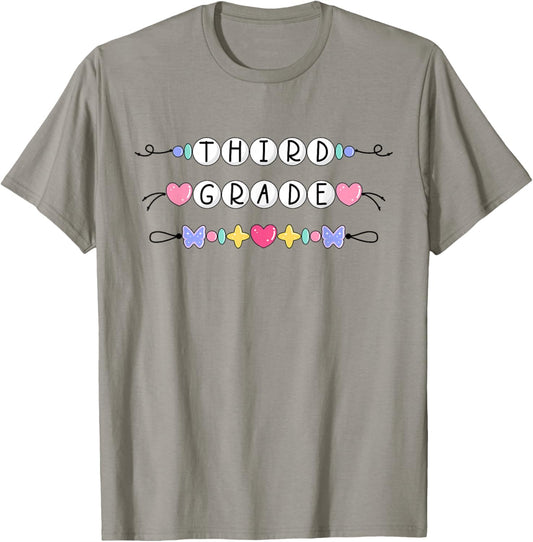 Third Grade Girls Boys Teacher Team 3rd Squad T-Shirt - T-Shirt | Sand