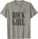 Rock Girl Guitarist Girls Rock, Rock'n Roll Girl Guitar Band T-Shirt - T-Shirt | Sand