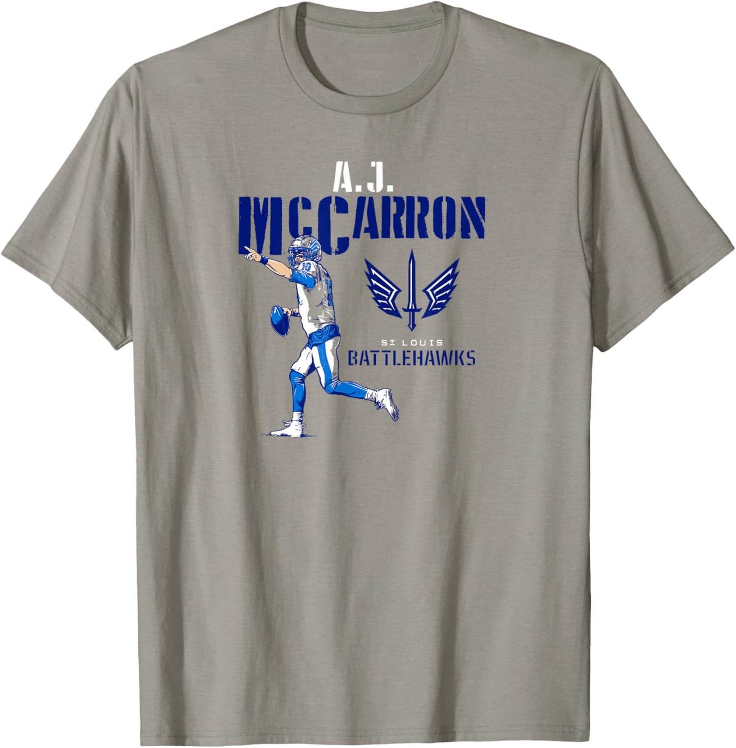 A.J. McCarron - St. Louis Battlehawks - UFL T-Shirt - T-Shirt | Sand