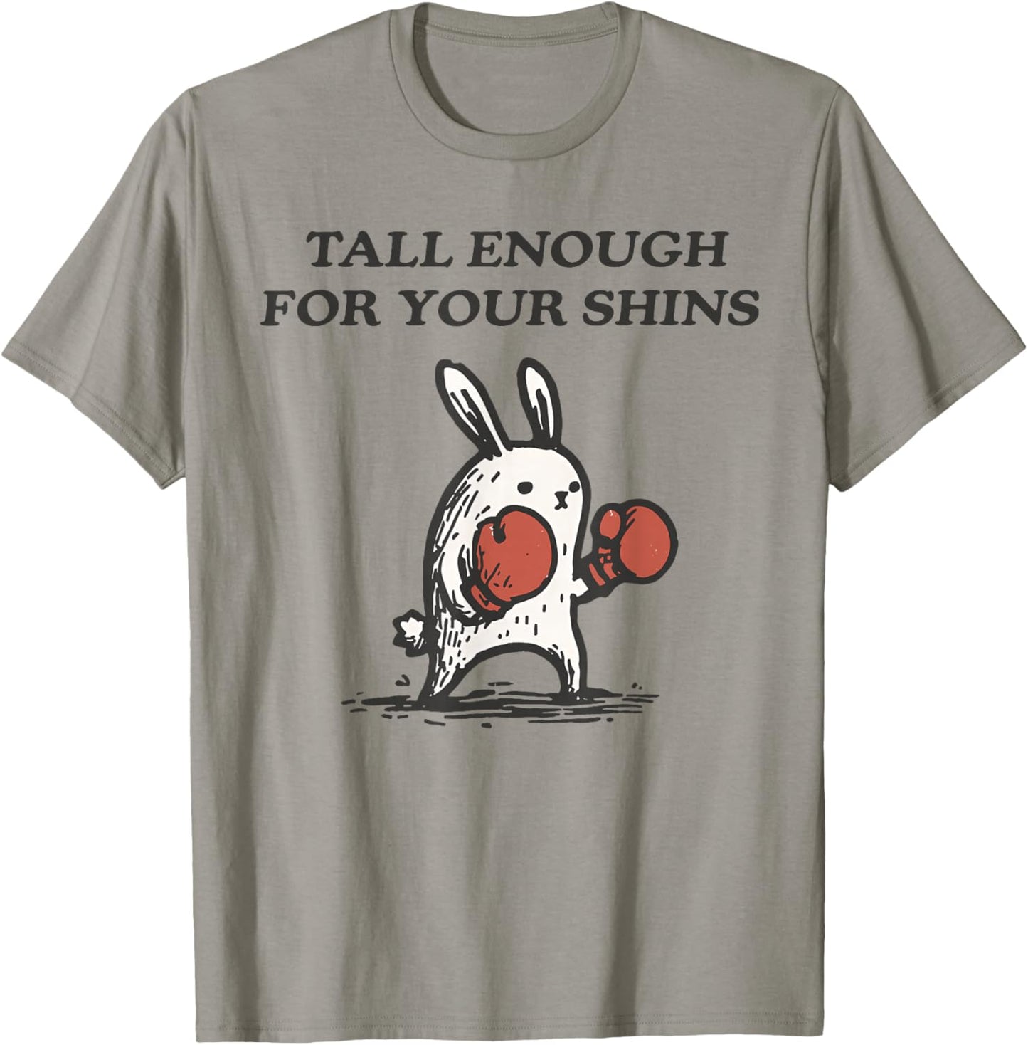 Tall Enough for Your Shins Cute Bunny Rabbit T-Shirt - T-Shirt | Sand