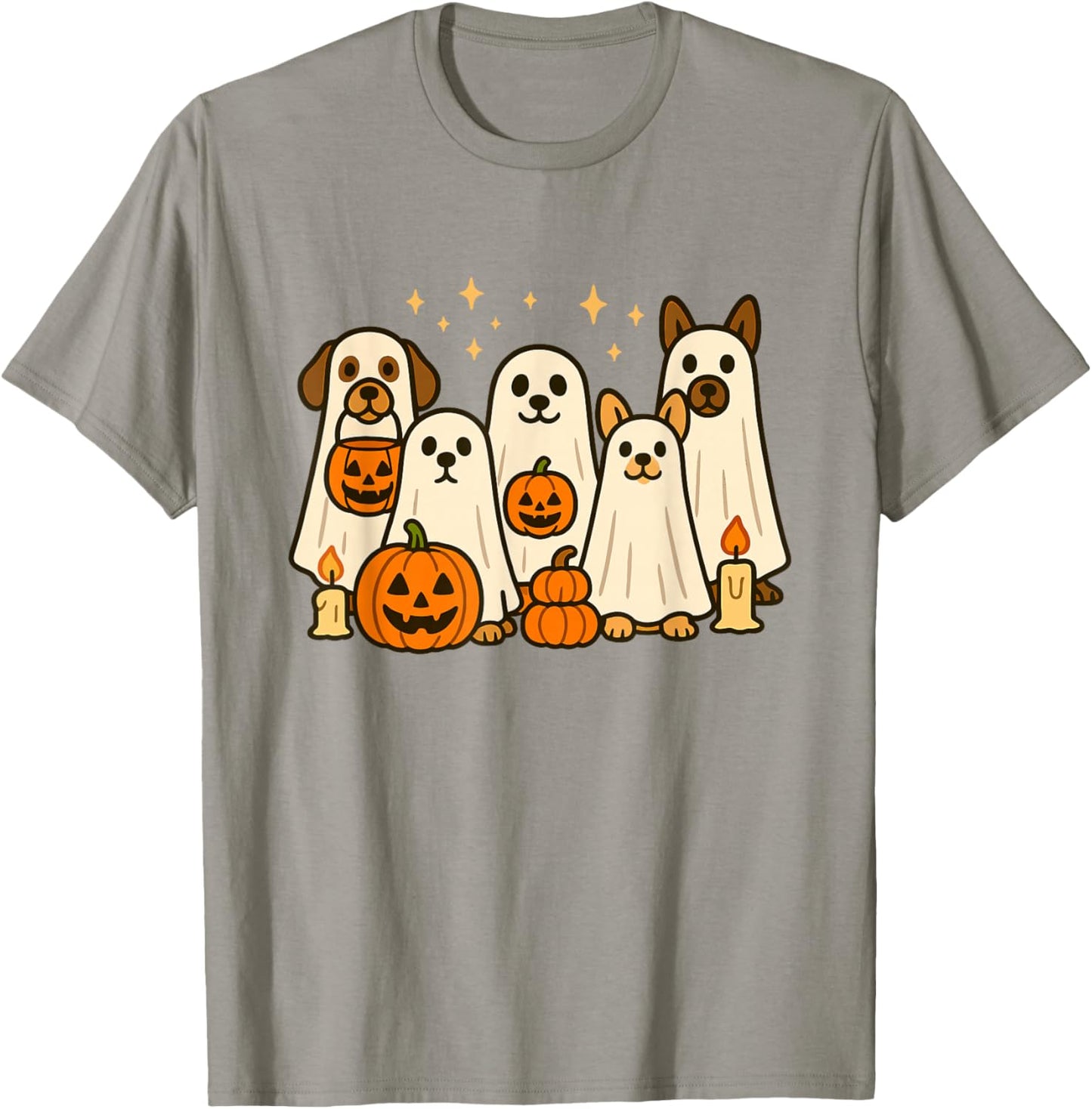 Cute Dog Ghost Funny Halloween Costume T-Shirt - T-Shirt | Sand