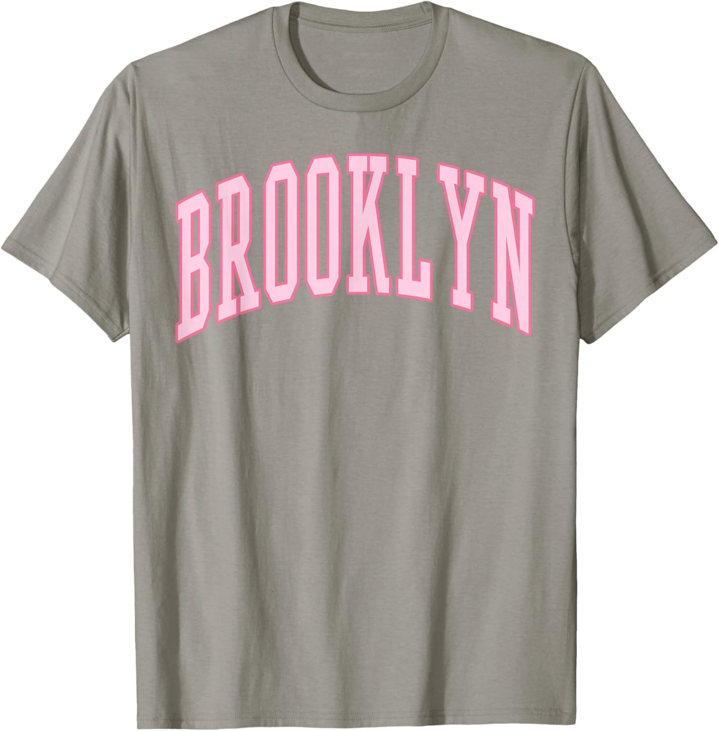 Brooklyn Vintage Preppy Varsity Pink Sports T-Shirt - T-Shirt | Sand