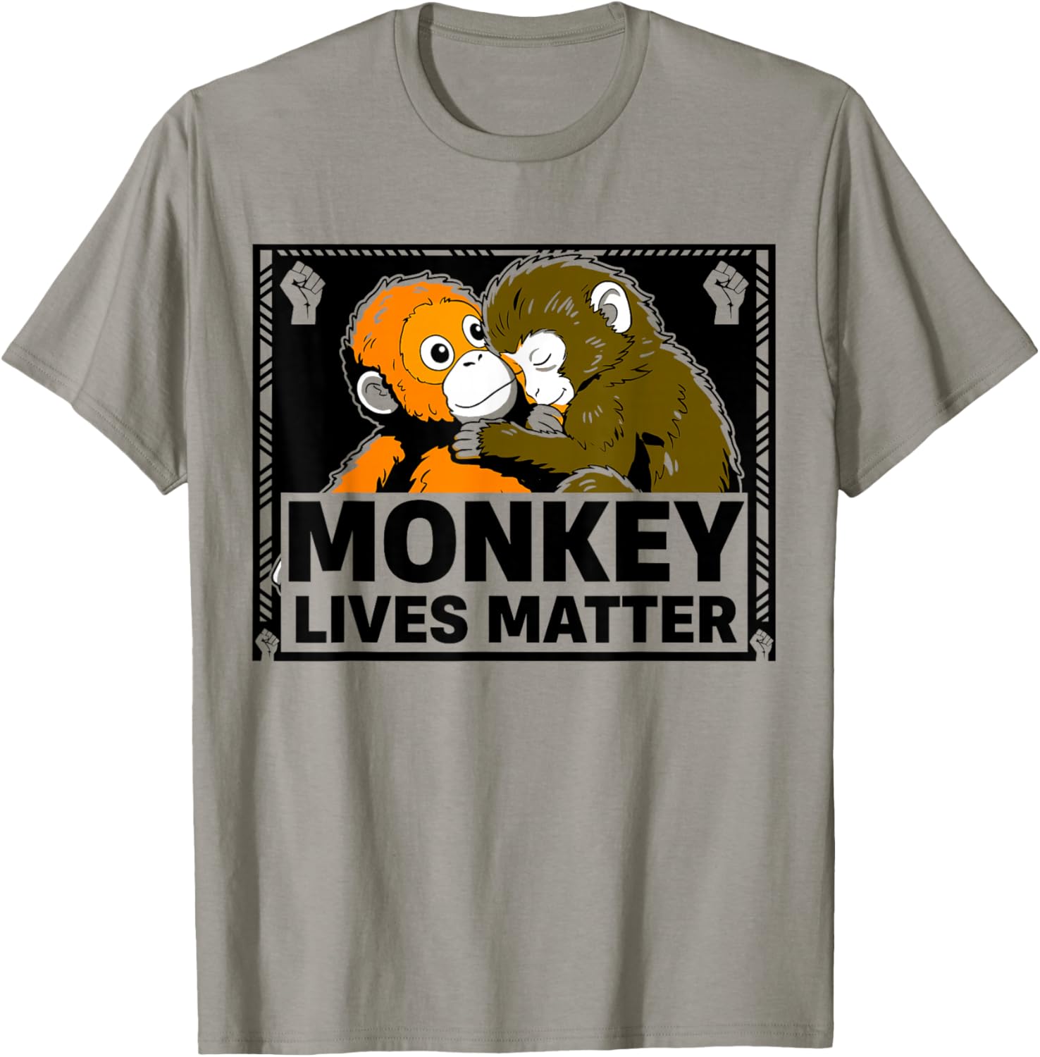 Monkey Lives Matter | Punch-kun Viral Meme Cute Punch Monkey T-Shirt - T-Shirt | Sand