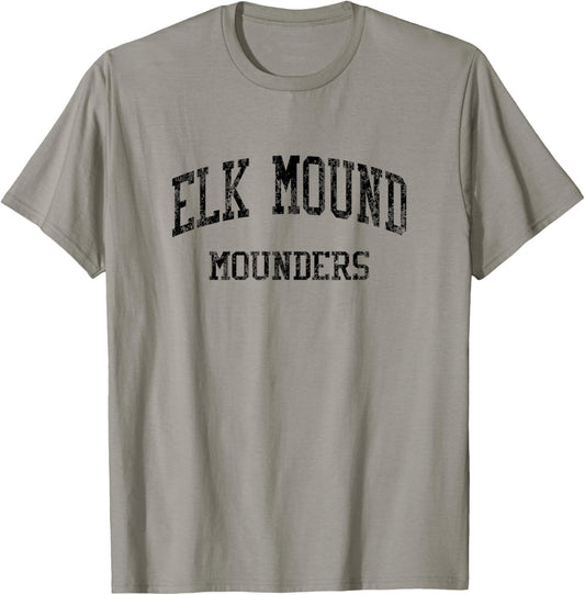 Elk Mound High School HS Elk Mound WI Vintage Sports T-Shirt - T-Shirt | Sand