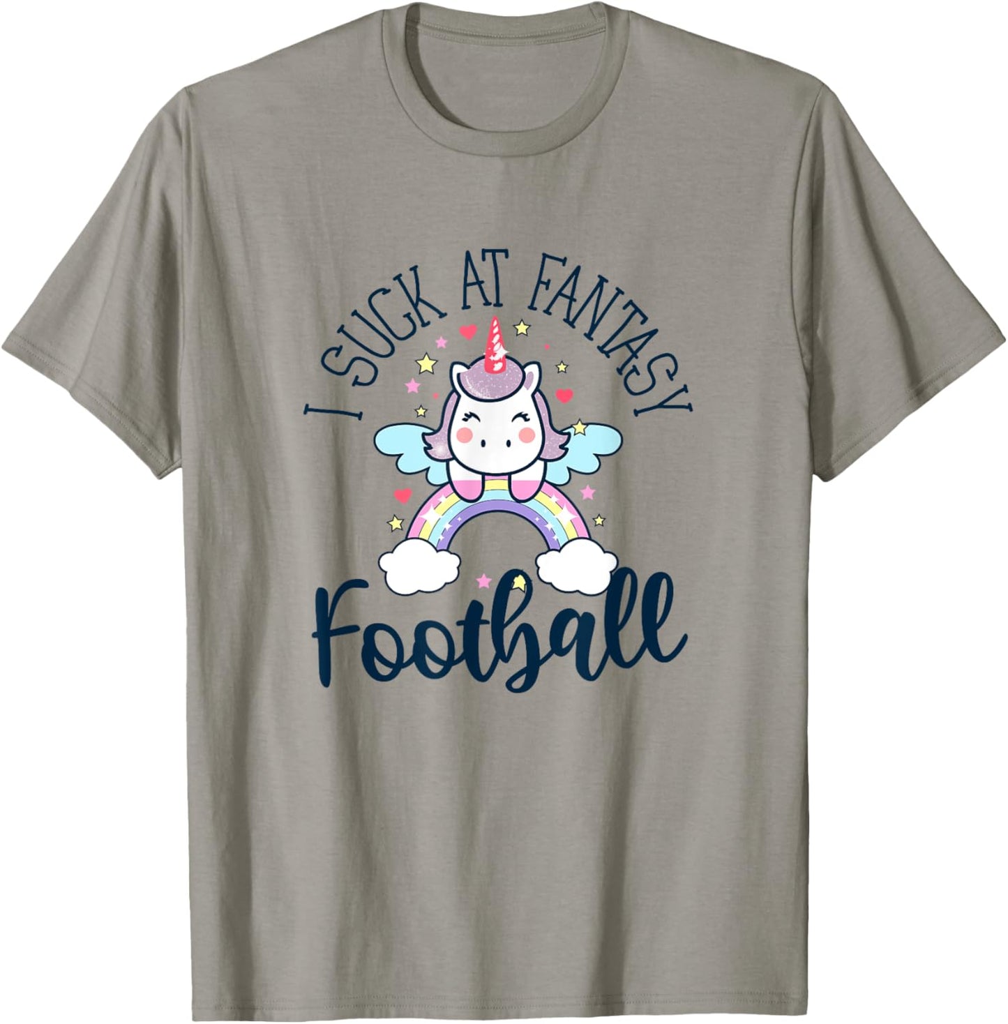 I suck at fantasy football funny unicorn fantasy league T-Shirt - T-Shirt | Sand