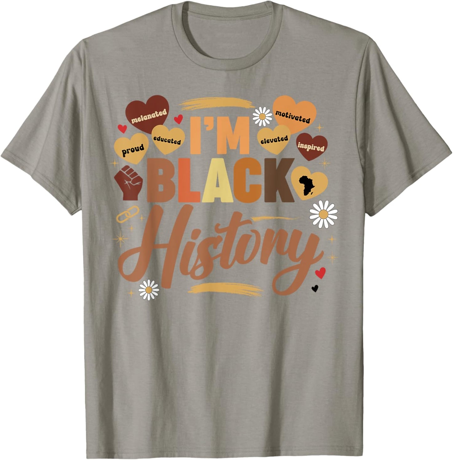 I Am Black History Month African American Pride Celebration T-Shirt - T-Shirt | Sand