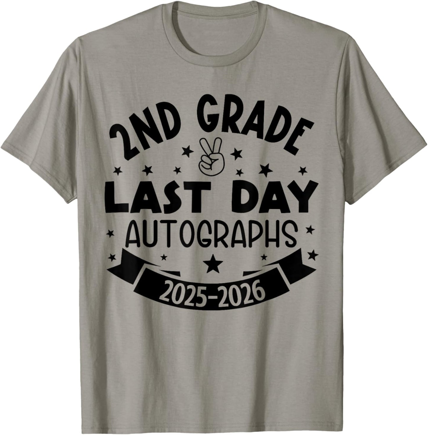 Last Day of School Autograph 2nd Grade Graduation Boys Girls T-Shirt - T-Shirt | Sand