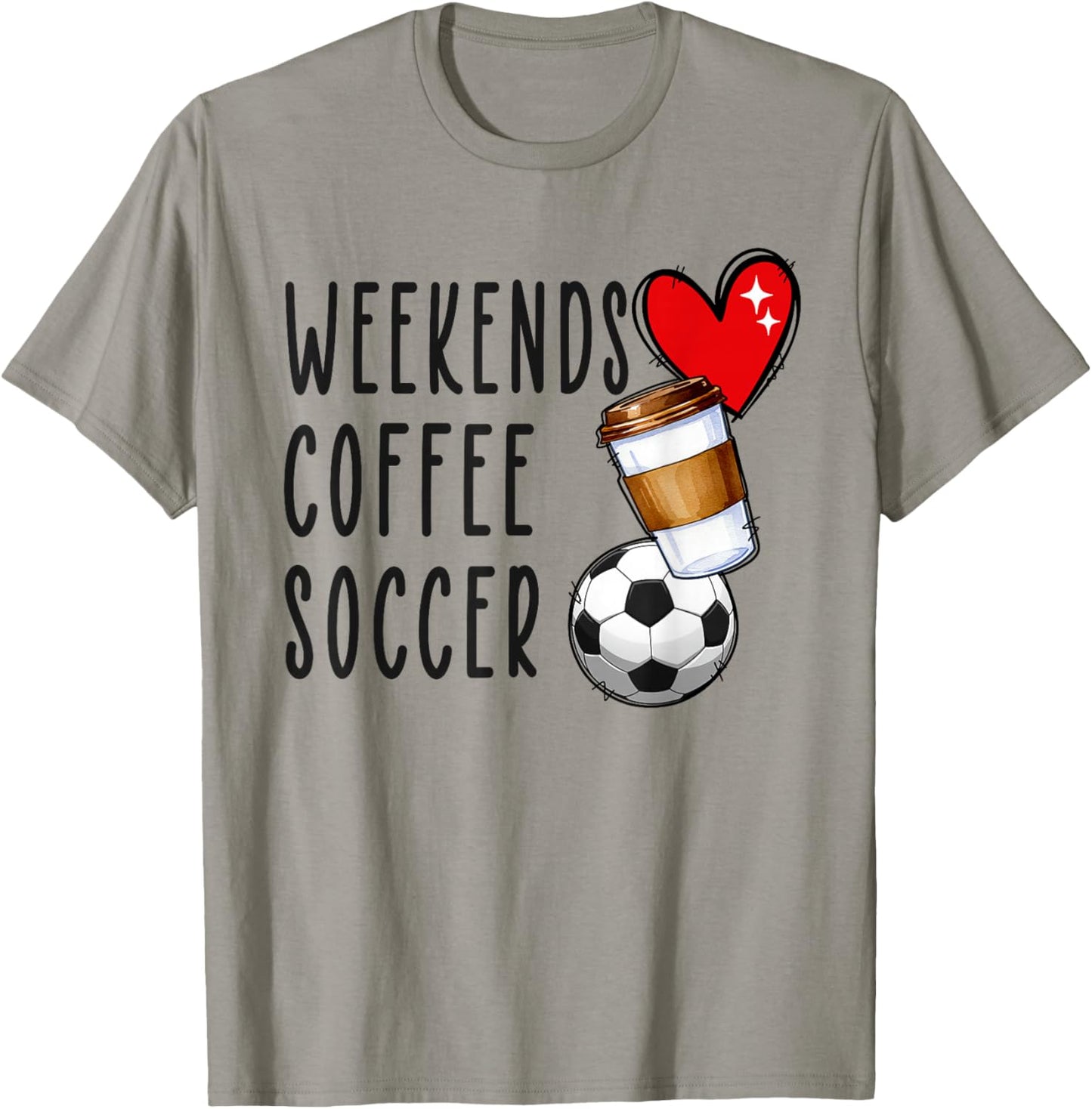 Weekends Coffee Soccer T-Shirt - T-Shirt | Sand
