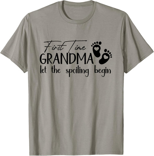 First Time Grandma Let The Spoiling Begin Mother's Day 2026 T-Shirt - T-Shirt | Sand
