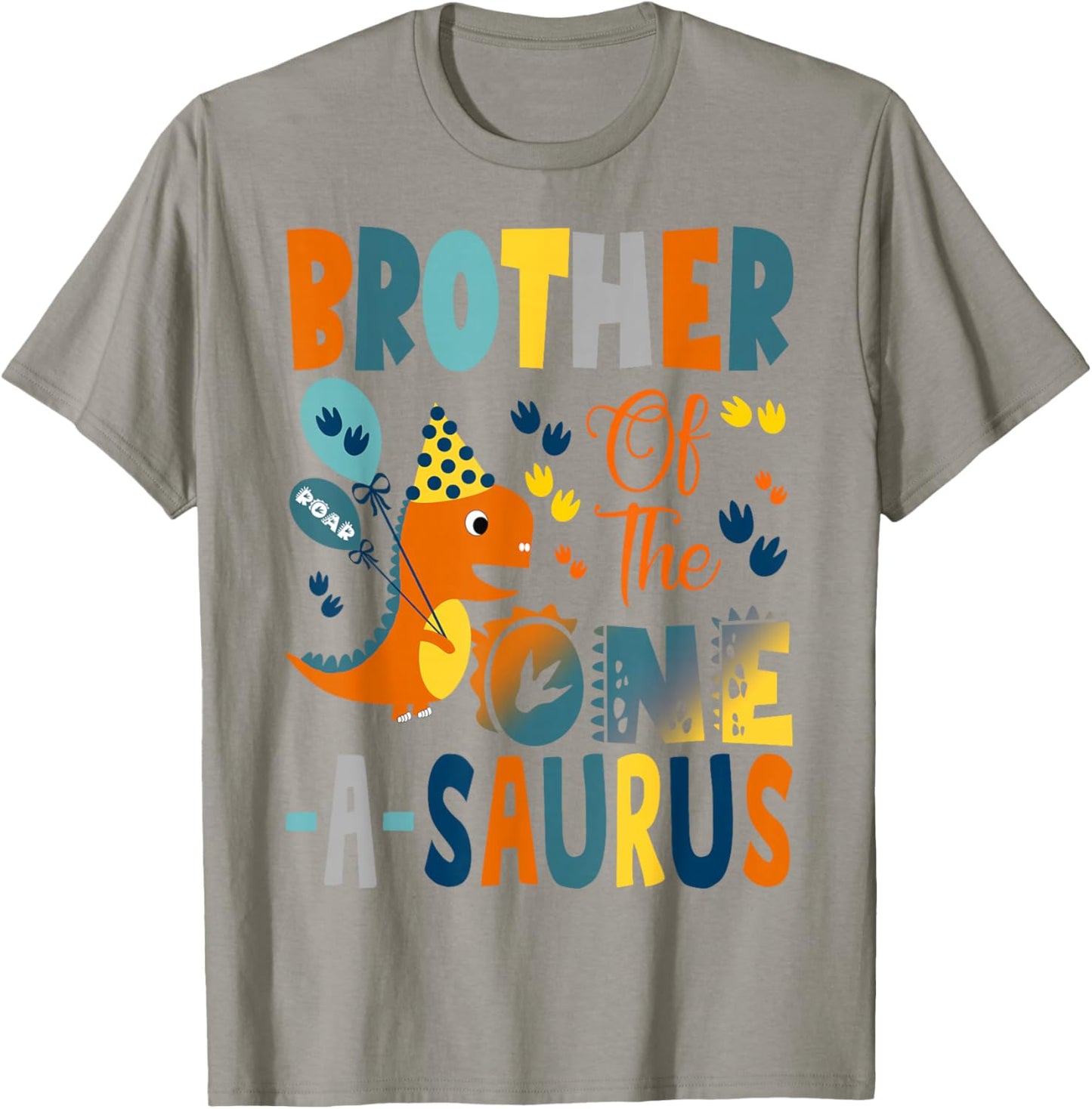 Brother of The One-A-Saurus 1st Birthday Boy Dinosaur T-Shirt - T-Shirt | Sand