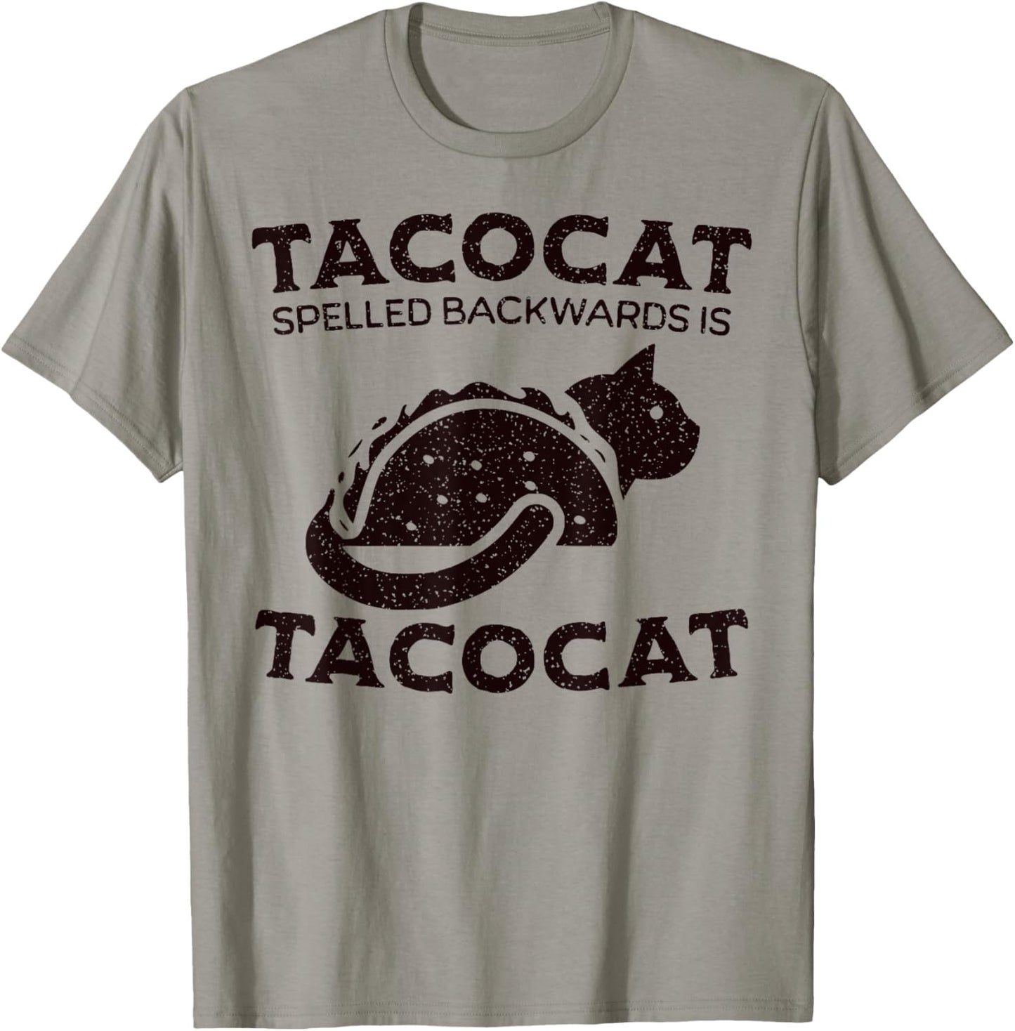 Tacocat Spelled Backward Is Tacocat Cat And Taco Lover Men Women T-Shirt - T-Shirt | Sand