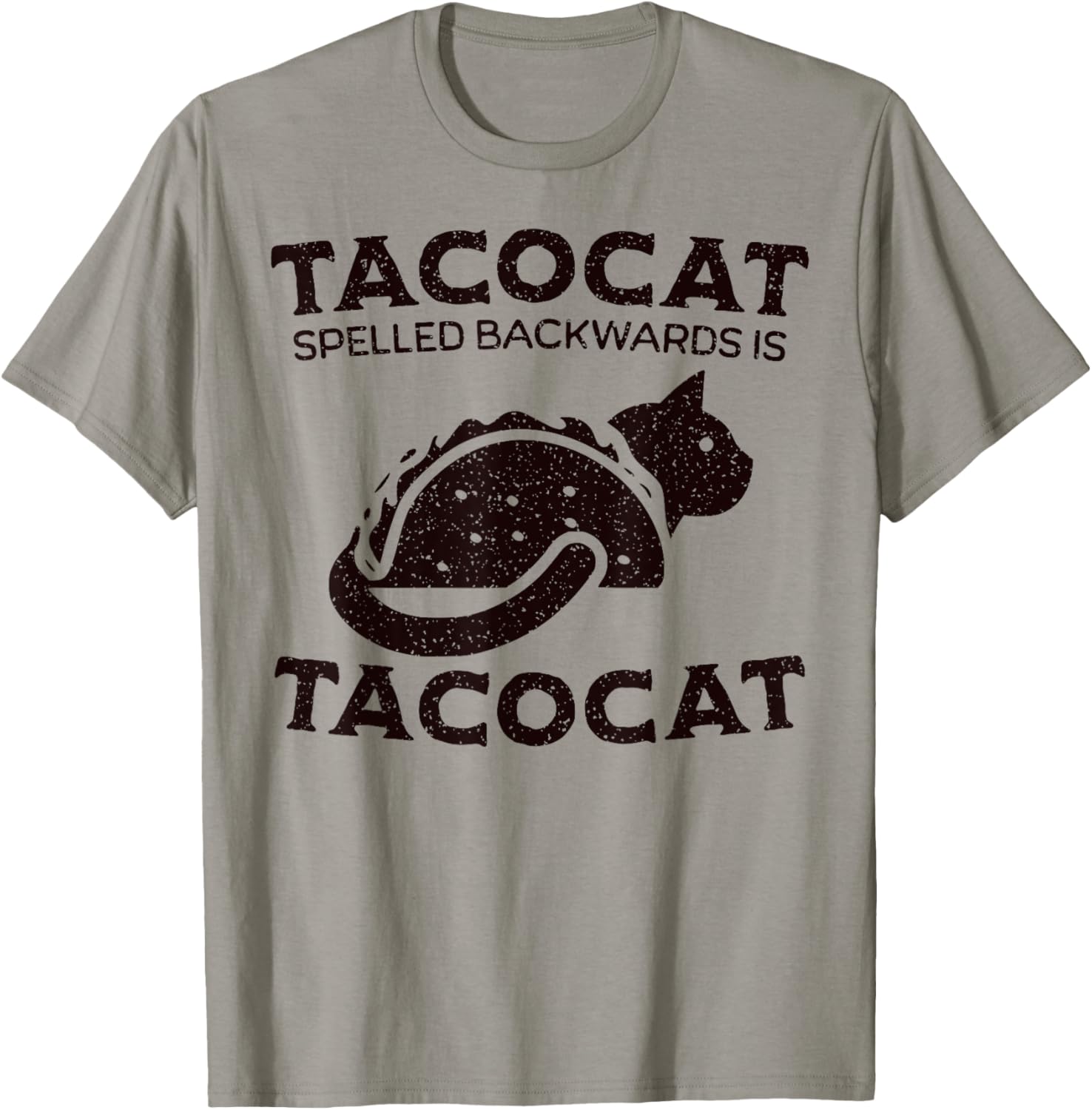 Tacocat Spelled Backward Is Tacocat Cat And Taco Lover Men Women T-Shirt - T-Shirt | Sand