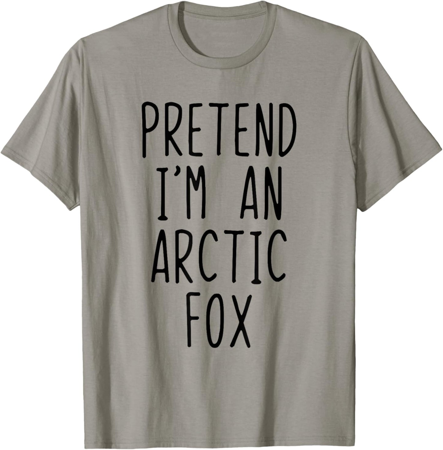 Pretend I'm An Arctic Fox Costume Halloween Lazy Adult Kids T-Shirt - T-Shirt | Sand
