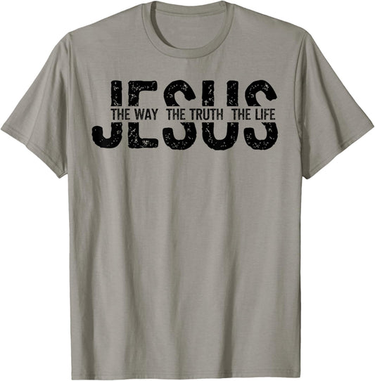 Jésus Chrétien Croyant Religieux Foi Bible Verse Église T-Shirt - T-Shirt | Sand