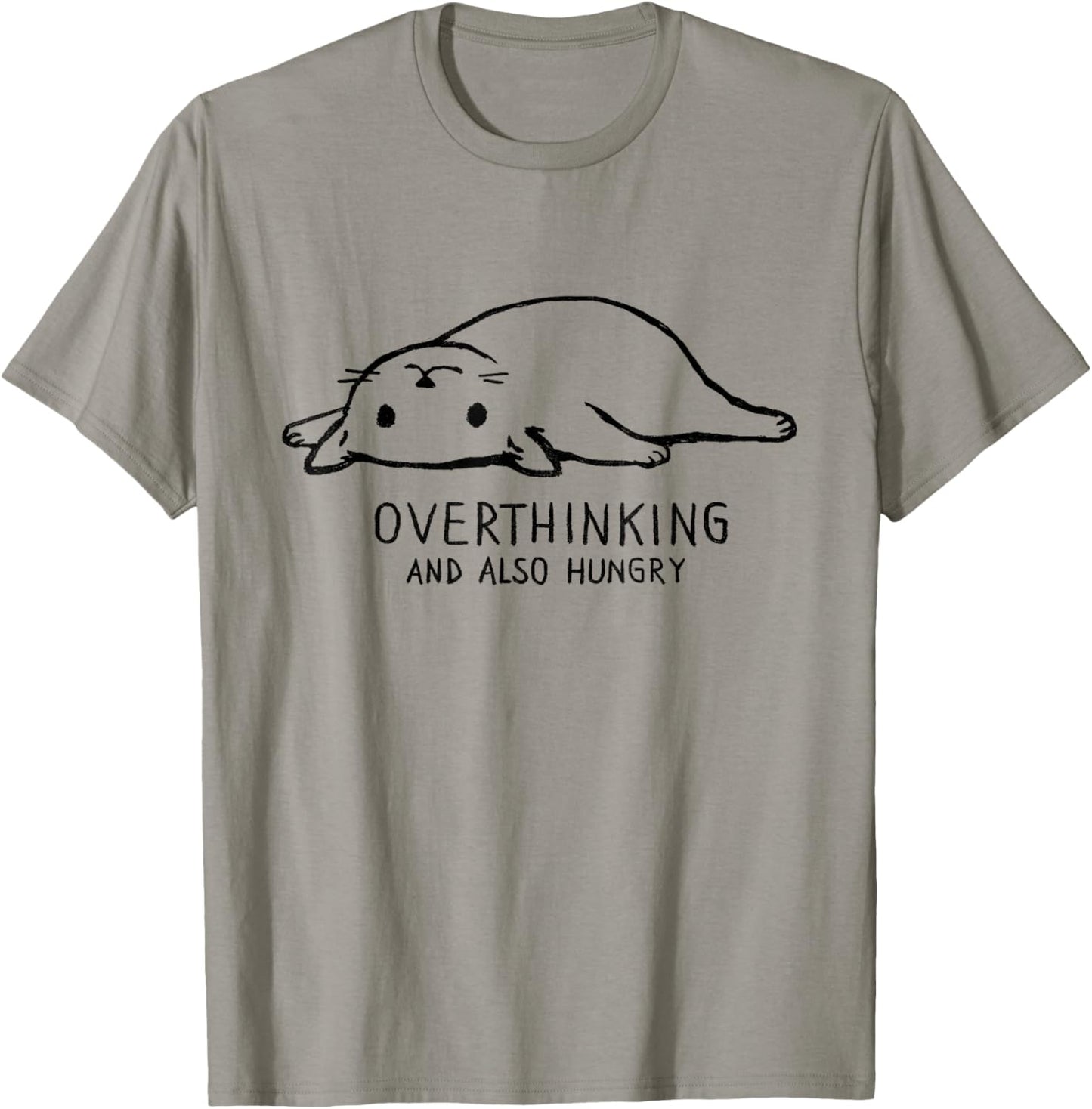 Threadless Fox Shiver Overthinking And Also Hungry Graphic T-Shirt - T-Shirt | Sand