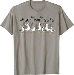 Seagull Dad Funny Dad Humor Ocean Life Father's Day T-Shirt - T-Shirt | Sand