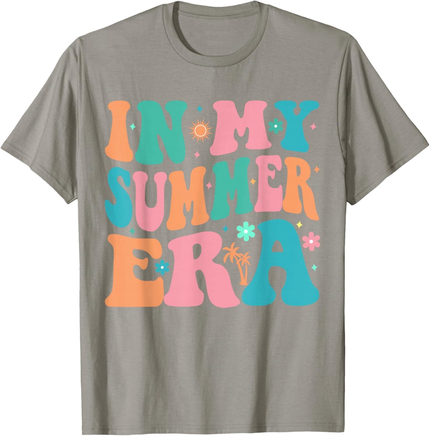 In My Summer Era Groovy Last Day of School Teacher Summer T-Shirt - T-Shirt | Sand