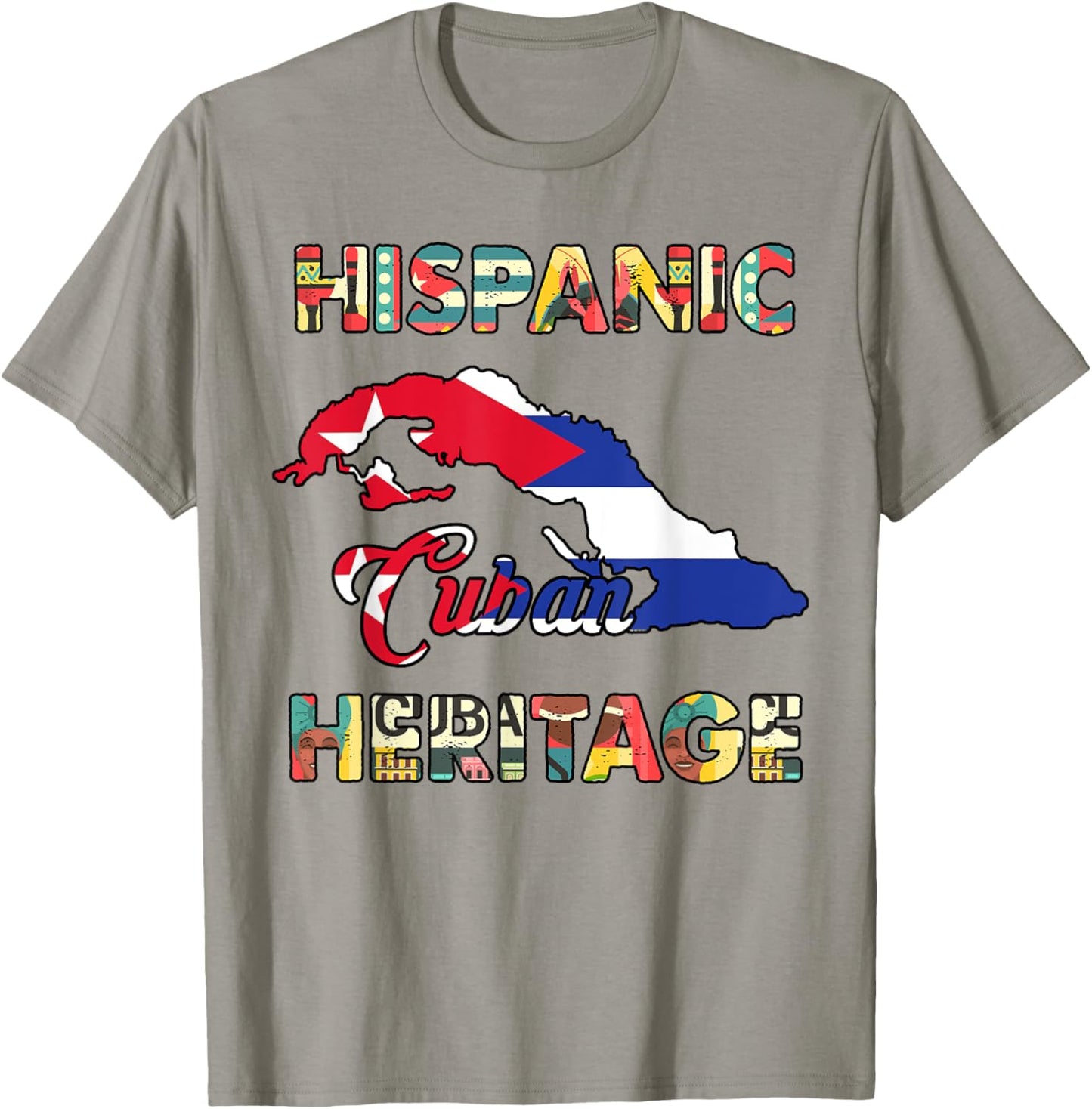 Cuba Hispanic Heritage Month Cuban Flag Men Women Cubanita T-Shirt - T-Shirt | Sand