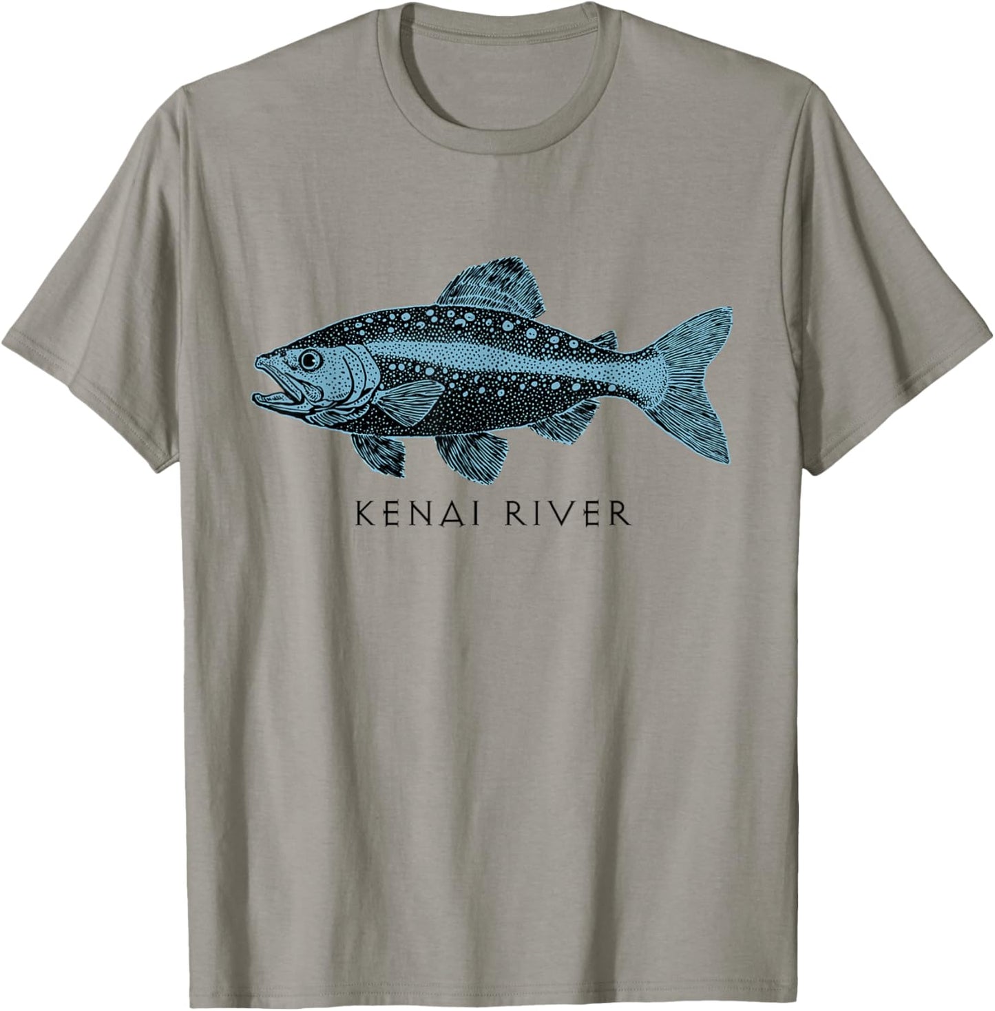 Kenai River Alaska Salmon Fish Art Fishing Kenai Peninsula T-Shirt - T-Shirt | Sand
