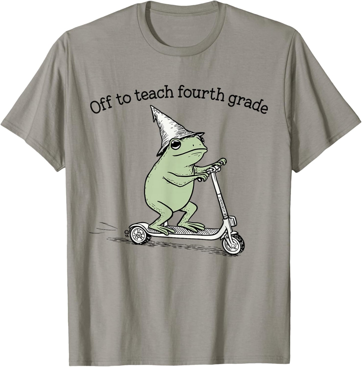 Off to Teach Fourth Grade Froggy Cute Frog Back to School T-Shirt - T-Shirt | Sand